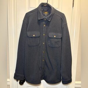 Lee Men's XL Blue Button Down Shirt Jacket